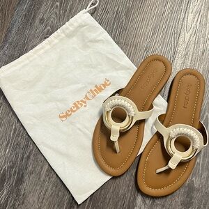 See by Chloé | Hana Leather Thong Sandals